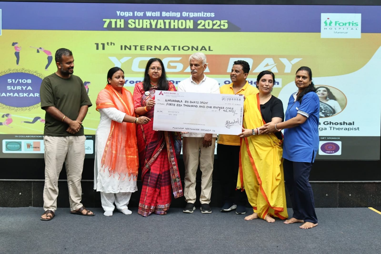Annual Suryathon charity donations